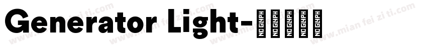 Generator Light字体转换
